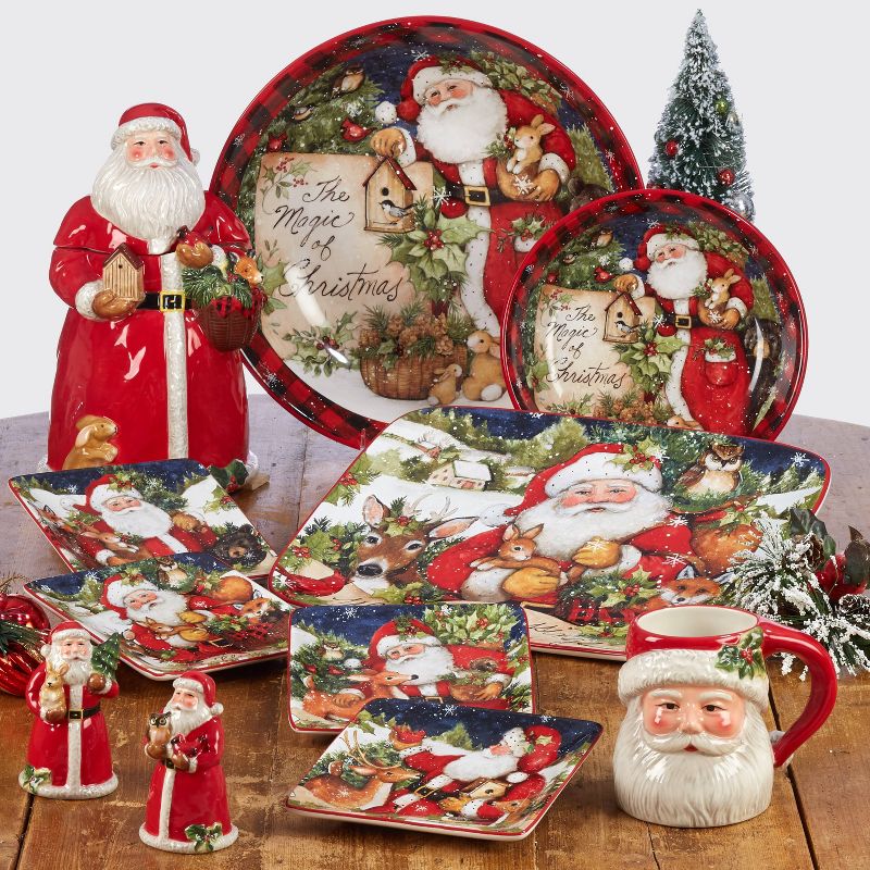 16&#34; x 12&#34; Earthenware Magic of Christmas Santa Rectangular Platter - Certified International, 2 of 3
