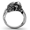 Slickblue Men’s Polished Stainless Steel Skull Ring with No Stone, No Plating Finish, Size 8-13 - 4 of 4