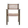 NicBex Dining Chairs Set of 2 Woven Dining Chairs Teak finish Rope chairs with Acacia wood frame for  Dining Room - 2 of 4