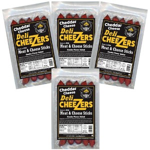 Buffalo Bills 8oz Cheddar Cheese Deli CheeZers (Meat & Cheese Sticks) - Four 8oz Packs - 1 of 4