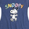 Girls' - Peanuts - Snoopy Sketchy Fit & Flair Cap Sleeve Dress - 2 of 4