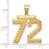 Black Bow Jewelry 14k Yellow Gold, Varsity Collection, Large D/C Pendant Number 72 - 2 of 3