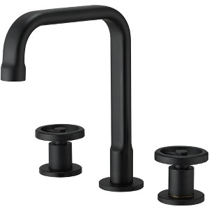 BWE Industry Style 8 in. Widespread Double Handle High-Arc Bath Faucet Water-Saving With Drain Kit - 1 of 4
