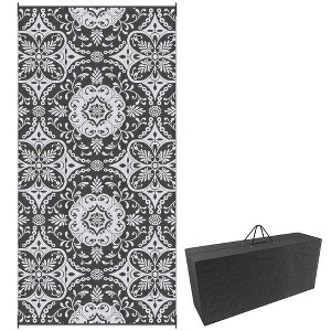 Aghana Digitals 9'x12' Reversible Polypropylene Outdoor Rug with Carry Bag, Waterproof Patio Mat - 1 of 4