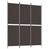 vidaXL 3-Panel Room Divider Brown 59.1"x70.9" Fabric - 2 of 4
