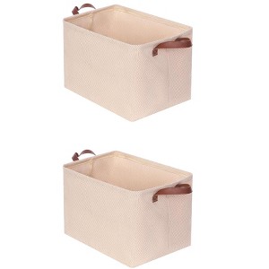 REGALWOVEN Fabric Organizing Closet Shelves Storage Cube with Handles 2 Pcs - 1 of 4