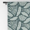 Little Arrow Design Co tropical leaves teal Set of 2 Panel Blackout Window Curtain - Deny Designs - image 4 of 4