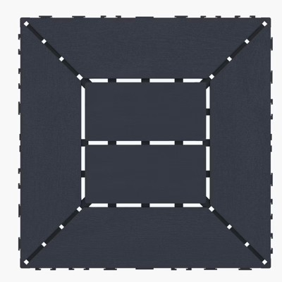 Dolonm  44PCS of 12" Patio Deck Tiles, DIY Module Interlocking Decking Tiles Floor Tile,DARK GRAY