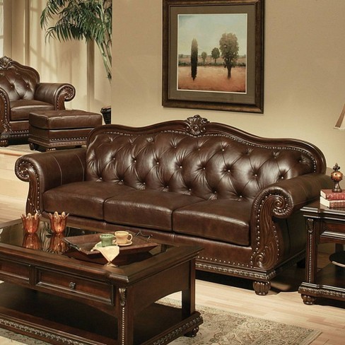 Target store leather sofa