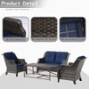 UPTIOT 4-Pieces Wicker Outdoor Patio Furniture Sets - 2 of 4