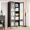 Bookshelf Traditional with Adjustable Shelves and Glass Doors for Home Office 31.5in Wide - 3irtyhousy - 3 of 4