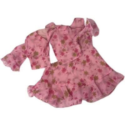 Doll Clothes Superstore Handmade Pink Floral Dress with Matching Jacket for 18-Inch Girl Dolls