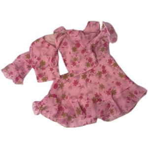 Doll Clothes Superstore Handmade Pink Floral Dress with Matching Jacket for 18-Inch Girl Dolls - 1 of 4