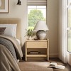 LuxenHome Hazel Oak Manufactured Wood 1-Drawer 1-Shelf 15.5" H End Table and Nightstand Brown - 2 of 4