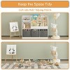 BABYYER Kids Bookcase and Bookshelf, with 3 Collapsible Fabric Drawers, Multifunctional Storage Chest, for Nursery, Playroom and Bedroom - 4 of 4
