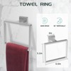 Itopfox 7 Piece Bathroom Hardware Set Brushed Nickel Stainless Steel Wall Mounted 2 23 Inch Towel Bars Rack Hooks Toilet Paper Holder - 4 of 4