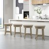 Tangkula 24" Swivel Bar Stools Set of 4 Round Counter Height Barstools w/ Wooden Frame - 2 of 4