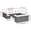 vidaXL 14 Piece Patio Sofa Set with Cushions - Gray Poly Rattan - 3 of 4