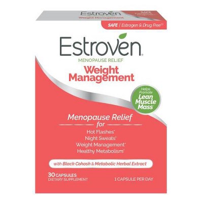 Estroven Menopause Relief with Weight Management Dietary Supplement Capsules - 30ct