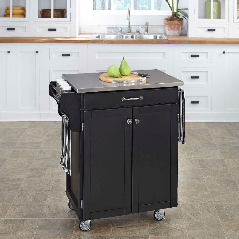 Cuisine Kitchen Cart Black Base - Home Styles, 3 of 5