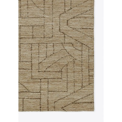 Natural Geometric Wool Hand Tufted Runner Rug