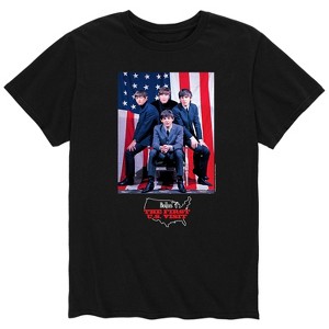 Men's - The Beatles - The First U.S. Visit American Flag Short Sleeve Graphic T-Shirt - 1 of 4