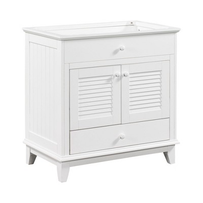 NicBex 29.8" Bathroom Storage Cabinet without Sink, Bathroom Vanity, 1 Drawer and 1 Spacious Cabinet for Bathroom, White