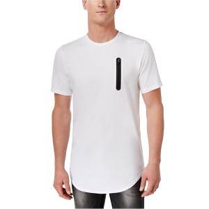 I.N.C International Concepts Mens Zipper Embellished T-Shirt, White, XX-Large - 1 of 1