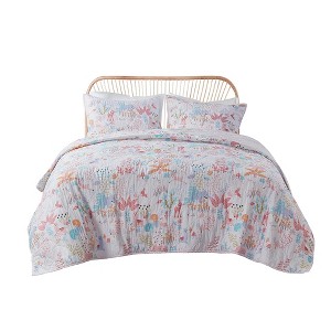 Gracie Mills Illyria Animals Reversible Cotton Quilt Set - 1 of 4