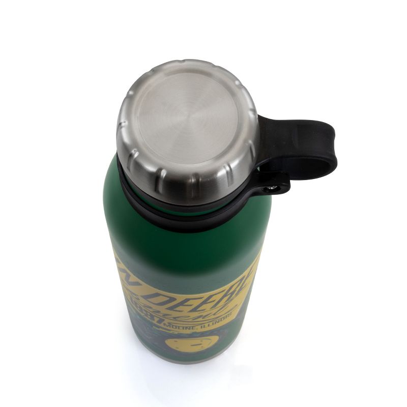 John Deere 25.5 Ounce Stainless Steel Thermal Bottle in Green with Cap and Carry Loop, 2 of 10