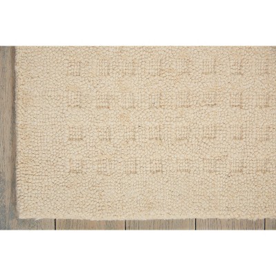 Ivory 5' x 7' Wool Handmade Rectangular Area Rug