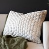 16x24 Knotted Filled Lumbar Pillow White by Foreside Home & Garden - 3 of 4