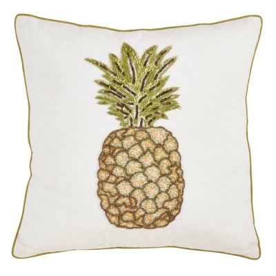 red pineapple outdoor pillow