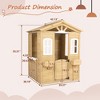 LOVMOR Wooden Playhouse for Kids Outdoor with Working Door - 4 of 4
