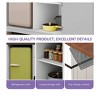 Mobile Coffee Bar Cabinet with Mini Fridge Space with Microwave Stand Baker Rack Storage Cabinet For Kitchen Dining Room - 4 of 4