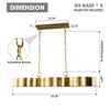 Parrot Uncle 39.3" Modern Gold 5 Light Chandelier Adjustable Kitchen Island Lighting - 3 of 4