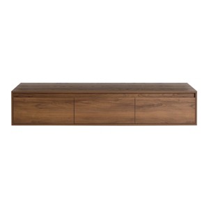ChicFurnit Bathroom Storage Cabinets Floating Vanity With Soft Close Drawers For Modern Home Bathroom Upgrade, Brown, 58.69"*17.94"*11" - 1 of 4