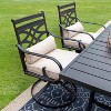 7pc Outdoor Dining Set with Swivel Chairs with Cushions & Steel Table with Umbrella Hole - Captiva Designs - 2 of 4