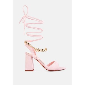 Gone Gurl Metal Chain Lace Up Women Sandals - 1 of 4
