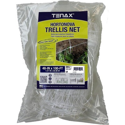 Tenax Hortonova Plastic Plant Trellis Net, White 4' x 100′
