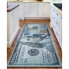 Well Woven Money Collection New Hund Dollar Bill Green Blue Area Rug - 2 of 4