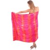 LA LEELA Women's Cover up Wrap Sarong Swimwear Wraps One Size Squash Tie Dye - 3 of 4