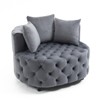 A&A Furniture,Accent Chair / Classical Barrel Chair for living room / Modern Leisure Chair (Grey) - 3 of 4