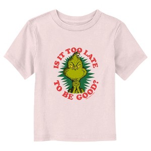 Toddler's Dr. Seuss Grinch Is It Too Late T-Shirt - 1 of 3