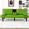 NicBex Modern Leather Tufted Loveseat Sofa Couch with Foldable Cup Holder & Sturdy Legs,2-Seat Lounge Sofa for Living Room,Apartment - 2 of 4