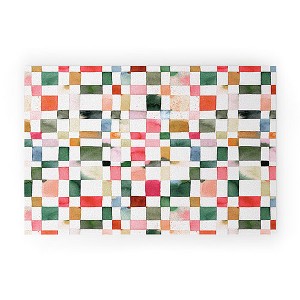 Ninola Design Watercolor checker Yuletide Welcome Mat - Society6 - 1 of 4