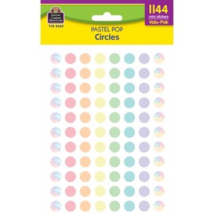 Teacher Created Resources Pastel Pop Circles Mini Stickers Valu - Pack (Pack of 6) - 1 of 1