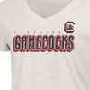 NCAA South Carolina Gamecocks Women's Oatmeal V-Neck T-Shirt - 3 of 3