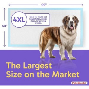 PetsWorld 4XL (40x99 inch) Dog Training & Potty Pads Pads 20 Count - 1 of 4