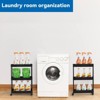Haitral 2pk 3 Tier Slim Storage Cart Bathroom Storage Organizer Rolling Utility Cart - 2 of 4